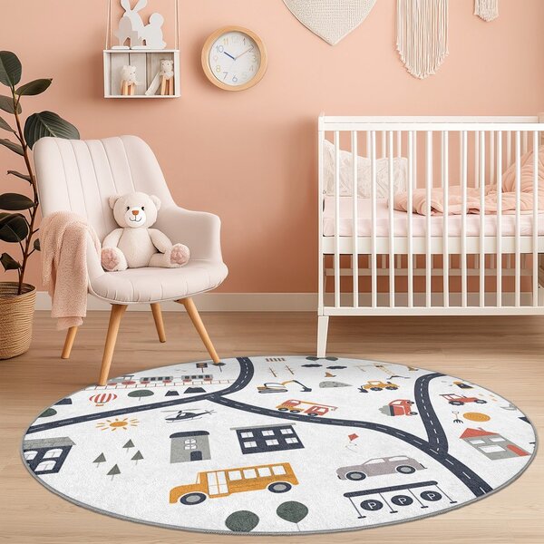 Dziecięcy dywan do zabawy odpowiedni do prania ø120 cm World Around Me – Mila Home