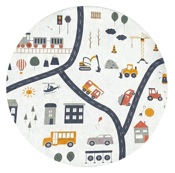 Dziecięcy dywan do zabawy odpowiedni do prania ø120 cm World Around Me – Mila Home
