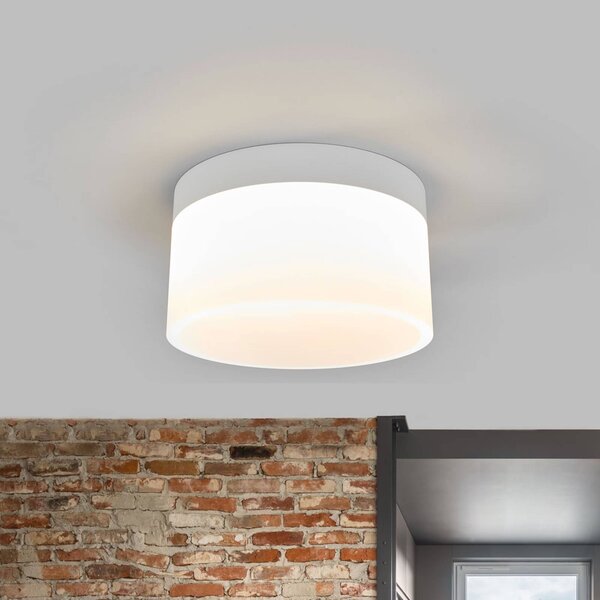Helestra Lampa sufitowa LED Liv, możliwość ściemniania, biały / opal, salon / jadalnia, metal, nowoczesny