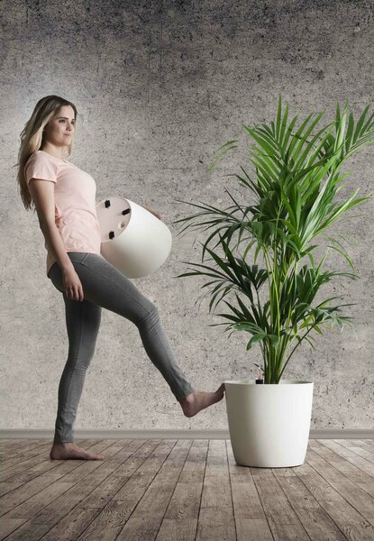 Gardenico Doniczka Ella Twist 'n' Roll antracyt,, 40 cm, 40 cm