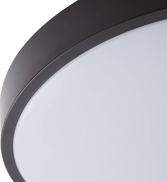 Lampa sufitowa LED Medon Lindby, czarny, łazienka, metal, nowoczesny