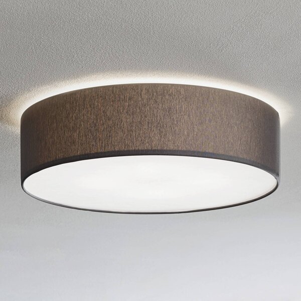 Lampa sufitowa Rondo TK Lighting, możliwość ściemniania, aluminiowy / szary / cynkowy, sypialnia, tkanina / materiał / jedwab, nowoczesny