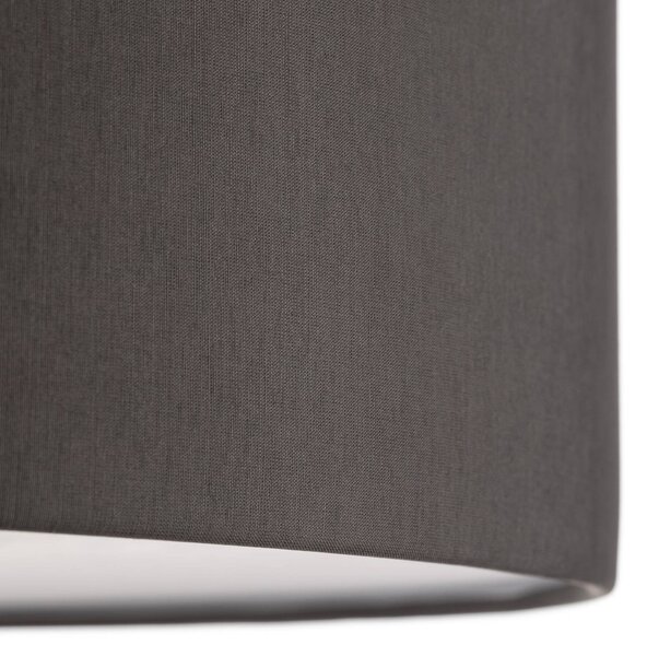 Lampa sufitowa Rondo TK Lighting, możliwość ściemniania, aluminiowy / szary / cynkowy, sypialnia, tkanina / materiał / jedwab, nowoczesny