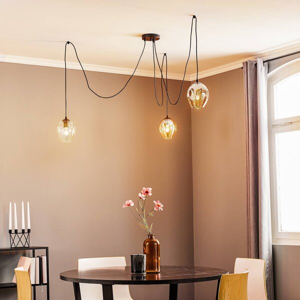 Lampa wisząca szklana Starla EMIBIG LIGHTING, możliwość ściemniania, czarny, salon / jadalnia, szkło, nowoczesny