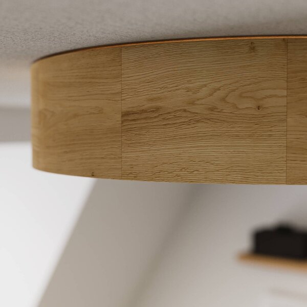Lampa sufitowa Kerio Envostar, możliwość ściemniania, salon / jadalnia, drewno, nowoczesny