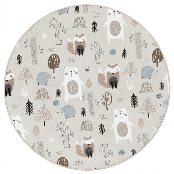 Dywan dziecięcy odpowiedni do prania ø120 cm Forest Friends – Mila Home