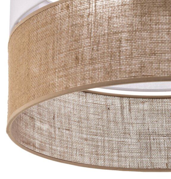 Lampa wisząca Linobianco TK Lighting, możliwość ściemniania, biały / opal, salon / jadalnia, tkanina / materiał / jedwab, nowoczesny