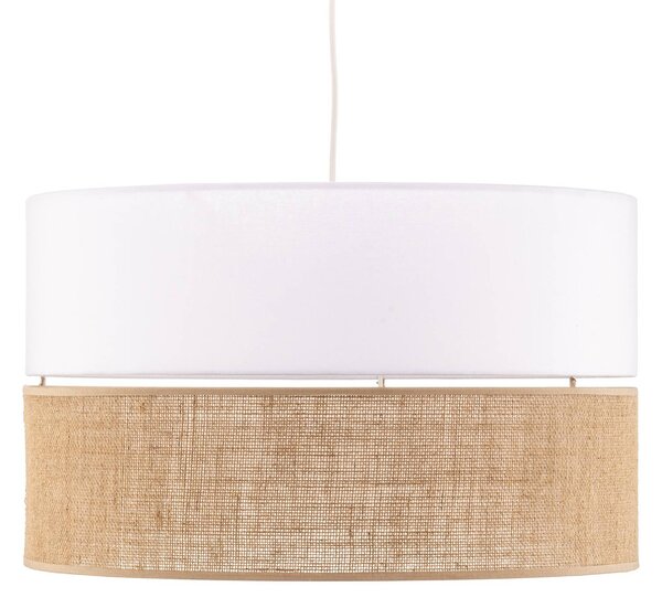 Lampa wisząca Linobianco TK Lighting, możliwość ściemniania, biały / opal, salon / jadalnia, tkanina / materiał / jedwab, nowoczesny