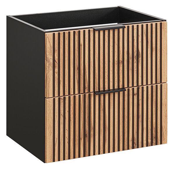 Wisząca szafka umywalkowa 60 cm z lamelami T2-H01