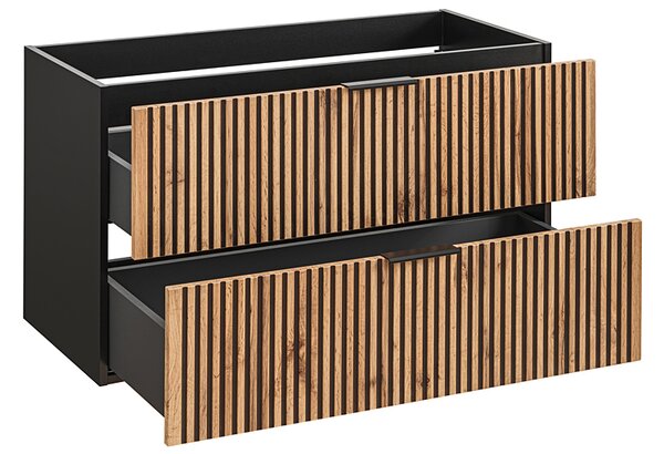 Szafka umywalkowa z lamelowym frontem 100 cm H9-F66