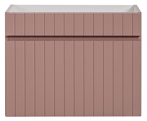 Różowa szafka pod umywalkę 60 cm z lamelami E0-G81