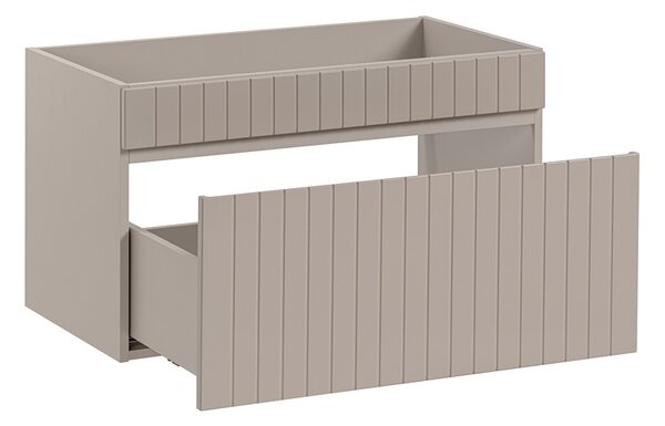 Szafka umywalkowa beżowa z lamelami 80 cm F2-H94