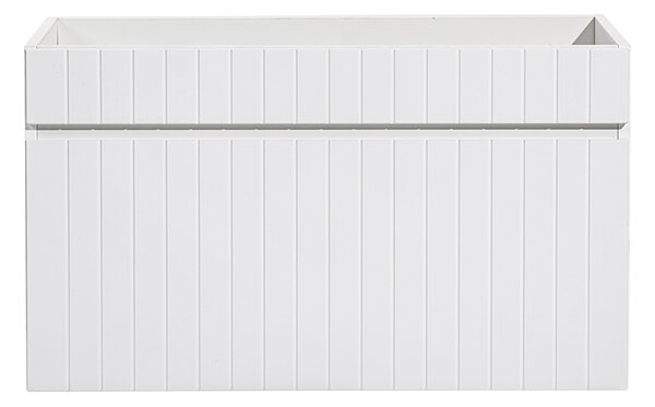 Biała szafka umywalkowa z lamelami 80 cm W8-H67