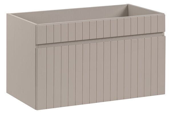 Szafka umywalkowa beżowa z lamelami 80 cm F2-H94