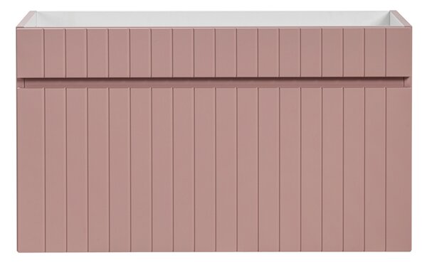 Szafka umywalkowa różowa 80 cm z lamelami D1-N71