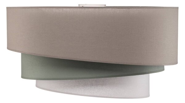 Lampa sufitowa Trio monocolor Euluna, możliwość ściemniania, aluminiowy / szary / cynkowy, salon / jadalnia, tkanina / materiał / jedwab, nowoczesny