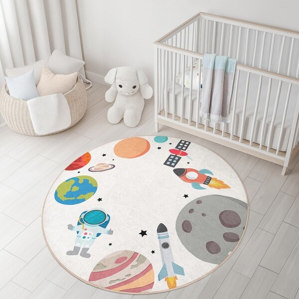 Dziecięcy dywan do zabawy odpowiedni do prania ø120 cm Space Trip – Mila Home