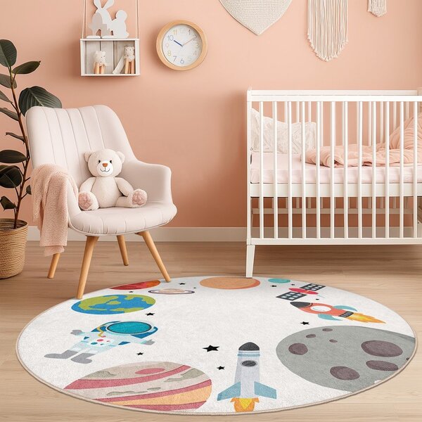 Dziecięcy dywan do zabawy odpowiedni do prania ø120 cm Space Trip – Mila Home
