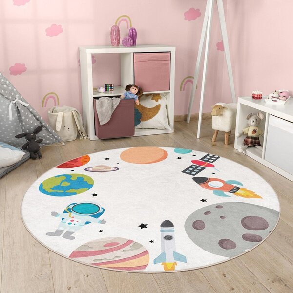 Dziecięcy dywan do zabawy odpowiedni do prania ø120 cm Space Trip – Mila Home