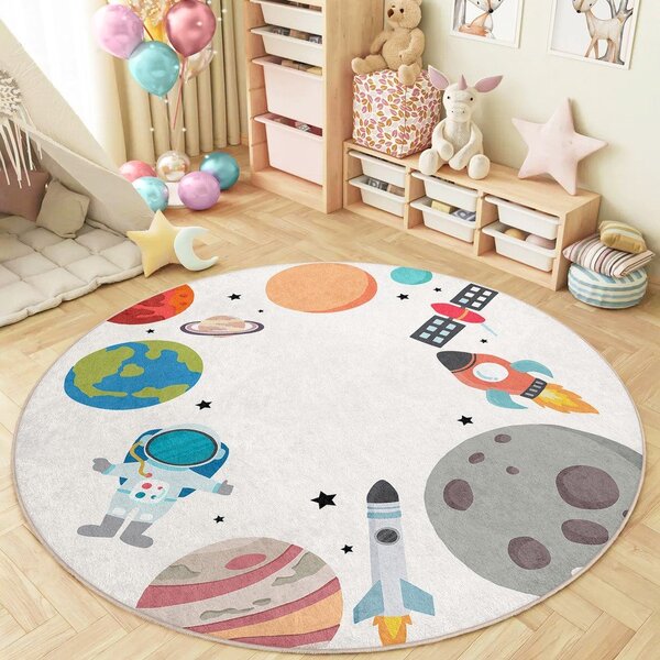 Dziecięcy dywan do zabawy odpowiedni do prania ø120 cm Space Trip – Mila Home