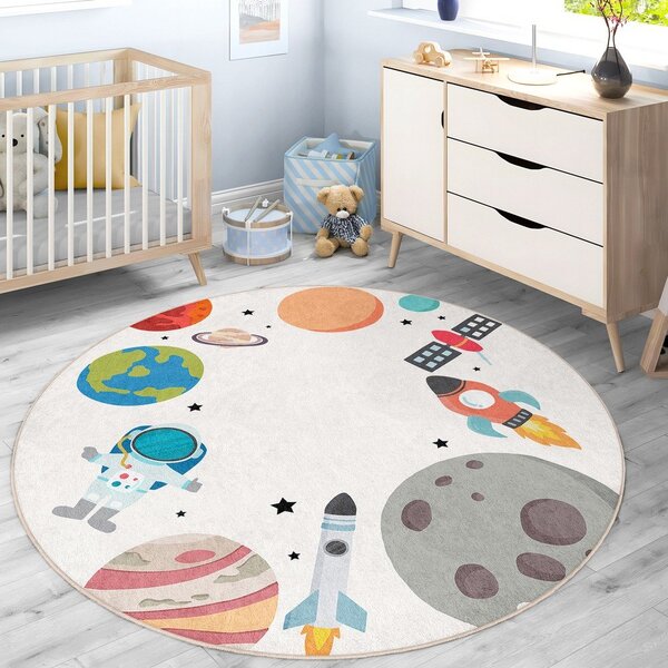 Dziecięcy dywan do zabawy odpowiedni do prania ø120 cm Space Trip – Mila Home