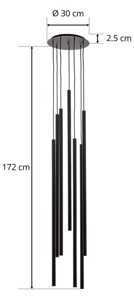 Lampa wisząca Laser Nowodvorski Lighting, możliwość ściemniania, czarny, salon / jadalnia, metal, nowoczesny