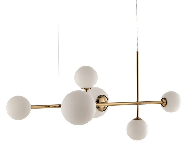 Lampa wisząca Dione ALDEX, możliwość ściemniania, mosiężny / złoty, salon / jadalnia, metal, nowoczesny