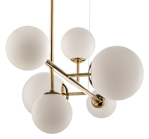 Lampa wisząca Dione ALDEX, możliwość ściemniania, mosiężny / złoty, salon / jadalnia, metal, nowoczesny