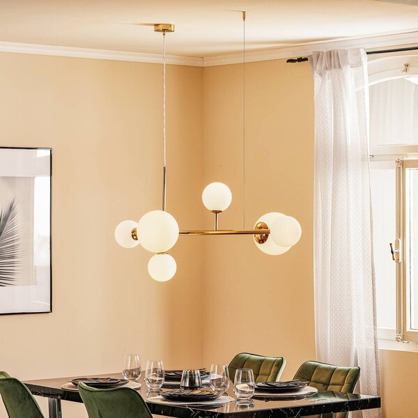 Lampa wisząca Dione ALDEX, możliwość ściemniania, mosiężny / złoty, salon / jadalnia, metal, nowoczesny