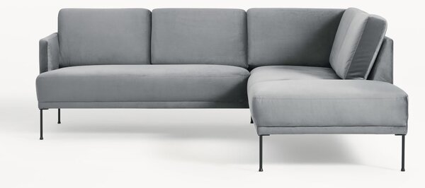 Sofa narożna z aksamitu Fluente