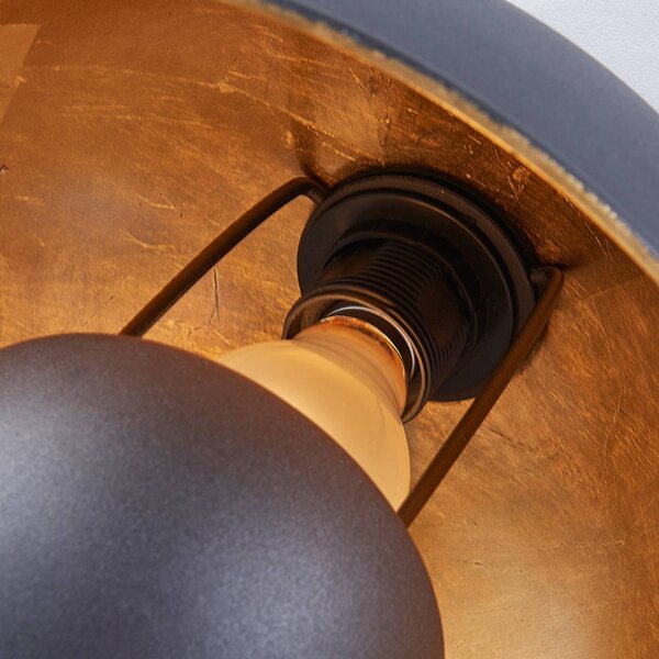 Lampa sufitowa Lya Lindby, możliwość ściemniania, czarny, salon / jadalnia, metal, nowoczesny
