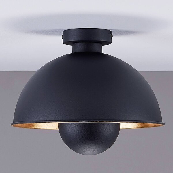 Lampa sufitowa Lya Lindby, możliwość ściemniania, czarny, salon / jadalnia, metal, nowoczesny