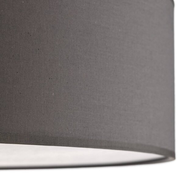 Lampa sufitowa Rondo TK Lighting, możliwość ściemniania, aluminiowy / szary / cynkowy, sypialnia, tkanina / materiał / jedwab, nowoczesny
