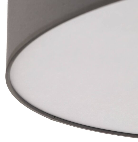 Lampa sufitowa Rondo TK Lighting, możliwość ściemniania, aluminiowy / szary / cynkowy, sypialnia, tkanina / materiał / jedwab, nowoczesny