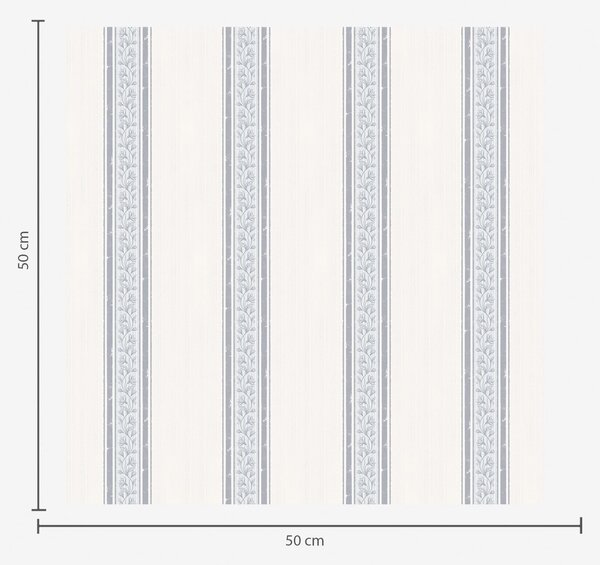Tapety Jasnoniebiesko-szare paski z motywem liści, Tapety Geometryczne, Tapety w paski, a01249v1 : Uwalls.pl