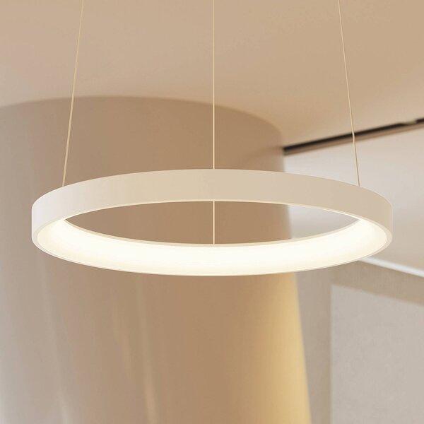 Lampa wisząca Vivy Arcchio, możliwość ściemniania, biały / opal, kuchnia, metal, nowoczesny