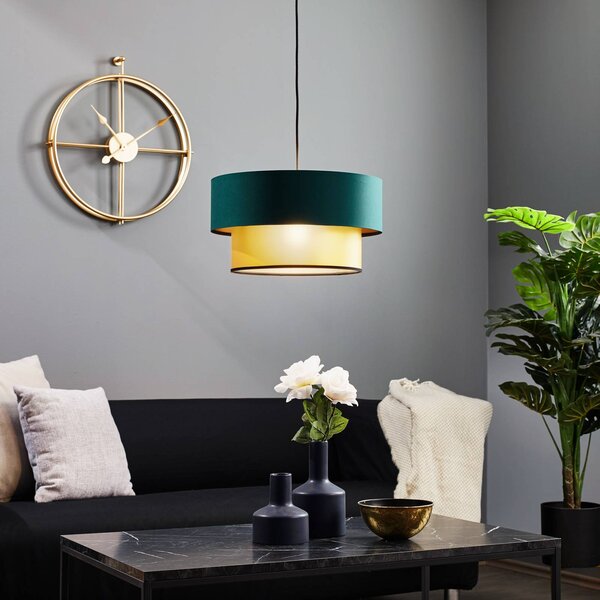 Lampa wisząca Dorina Maco Design, możliwość ściemniania, zielony, salon / jadalnia, tworzywo sztuczne, nowoczesny