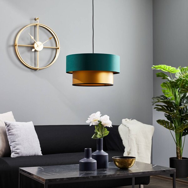 Lampa wisząca Dorina Maco Design, możliwość ściemniania, zielony, salon / jadalnia, tworzywo sztuczne, nowoczesny