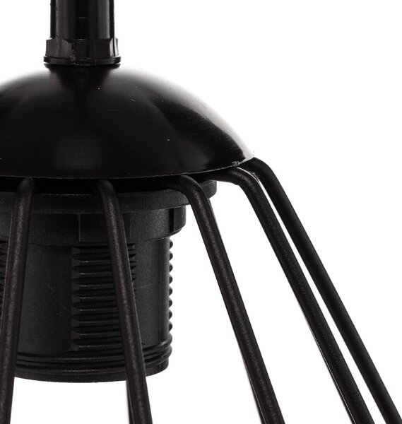 HELAM Lampa wisząca Agat, możliwość ściemniania, czarny, salon / jadalnia, metal, nowoczesny