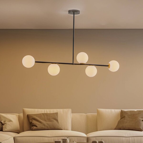 Lampa wisząca Gama 5 SIGMA, możliwość ściemniania, czarny, salon / jadalnia, metal, nowoczesny
