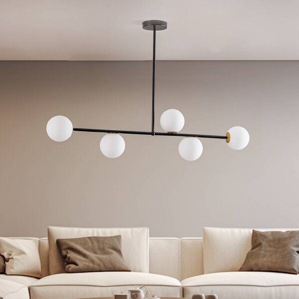 Lampa wisząca Gama 5 SIGMA, możliwość ściemniania, czarny, salon / jadalnia, metal, nowoczesny
