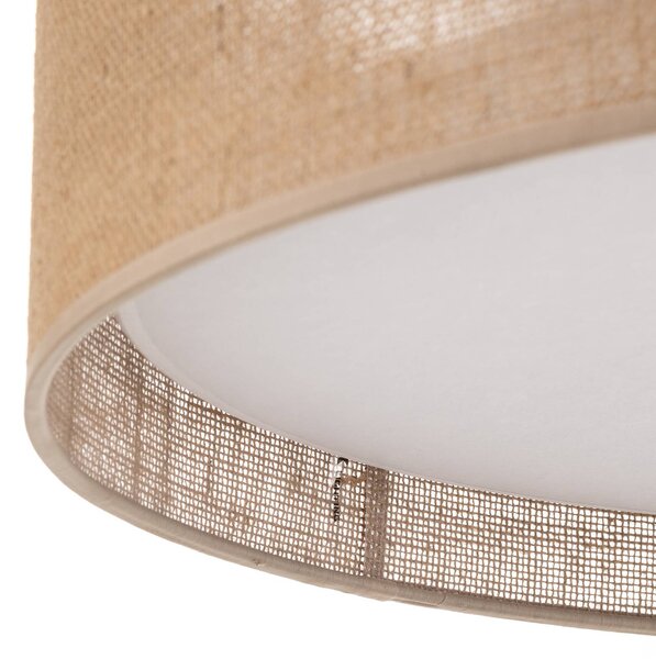 Lampa sufitowa Juta TK Lighting, możliwość ściemniania, brązowy / rdzawy, salon / jadalnia, tkanina / materiał / jedwab