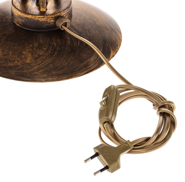Lampa stołowa Miranda ONLI, brązowy / mosiężny, salon / jadalnia, metal, florentyński