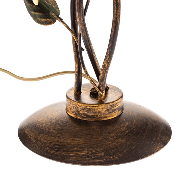 Lampa stołowa Miranda ONLI, brązowy / mosiężny, salon / jadalnia, metal, florentyński