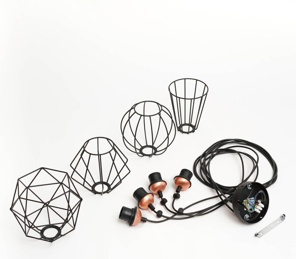 Lampa wisząca Galaxy TK Lighting, możliwość ściemniania, czarny, salon / jadalnia, metal, nowoczesny