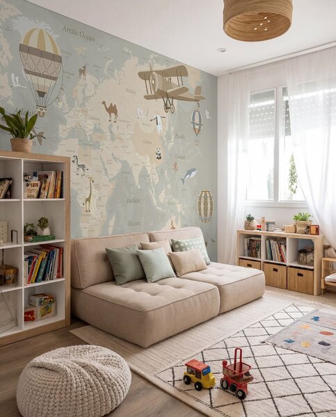 Fototapety Mapa ze zdjęciami, Fototapety Dziecięce, u36066d2 : Uwalls.pl