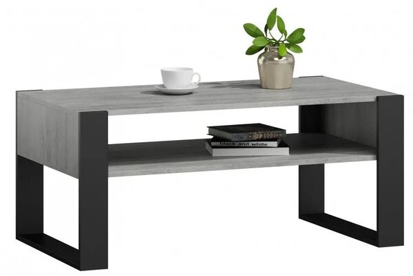 Nowoczesna ława kawowa do salonu beton + czarny E8-C33