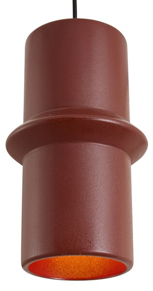Retro Lampa Wisząca Czerwona z Czarnymi 3-punktami Światła - Monti