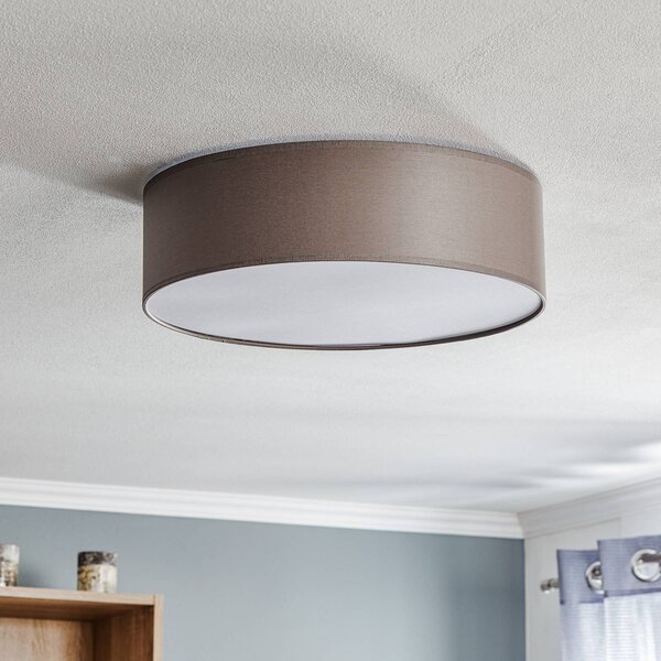 Lampa sufitowa Rondo TK Lighting, możliwość ściemniania, brązowy / rdzawy, sypialnia, tkanina / materiał / jedwab, nowoczesny