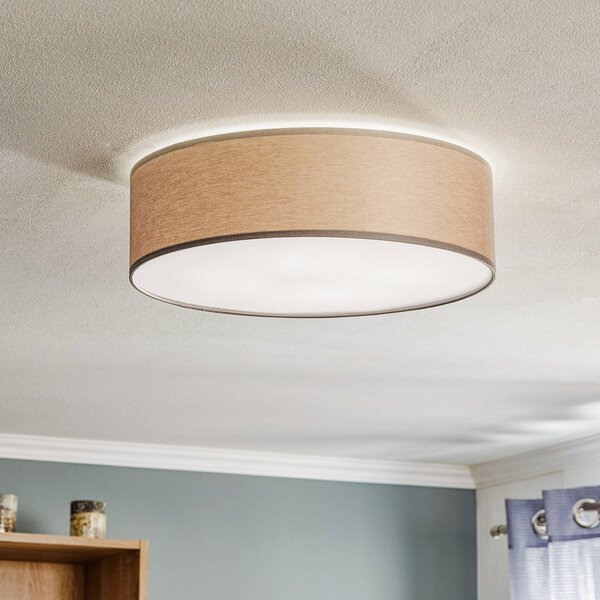 Lampa sufitowa Rondo TK Lighting, możliwość ściemniania, brązowy / rdzawy, sypialnia, tkanina / materiał / jedwab, nowoczesny